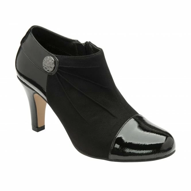 Black Auvergne Heeled Shoe-Boots | Lotus 3 Black Auvergne Heeled Shoe-Boots | Lotus