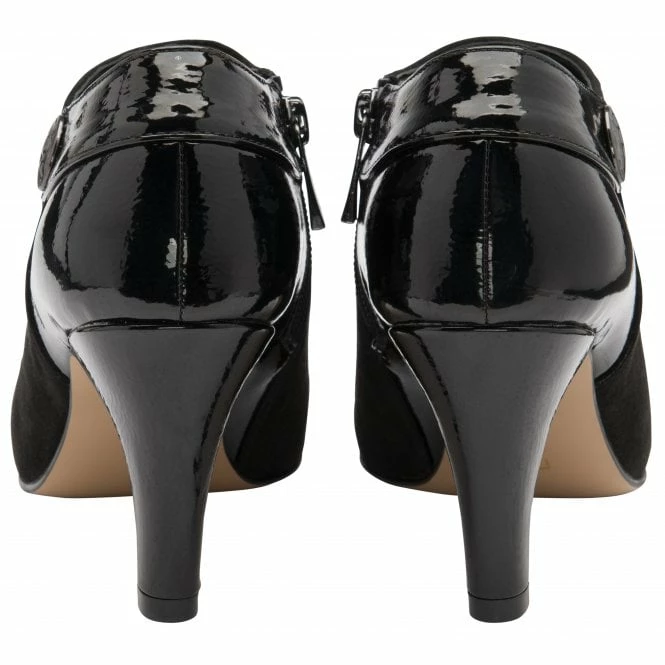 Black Auvergne Heeled Shoe-Boots | Lotus 5 Black Auvergne Heeled Shoe-Boots | Lotus - Image 3