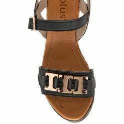 Black Carina Open-Toe Wedge Sandals | Lotus -Lotus Shop black carina open toe wedge sandals lotus p13692 32844 medium