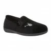Black Clarence Velour Slippers | Lotus