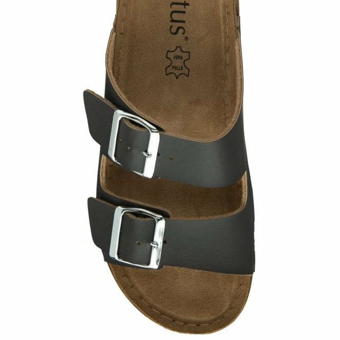 Black Cortona Open-Toe Mule Sandals | Lotus 6 Black Cortona Open-Toe Mule Sandals | Lotus - Image 4