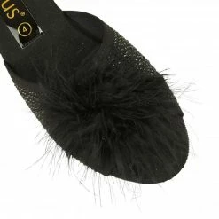 Black & Diamante Allure Slippers | Lotus -Lotus Shop black diamante allure slippers lotus p12696 29542 medium