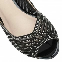 Black & Diamante Immy Open-Toe Shoes | Lotus -Lotus Shop black diamante immy open toe shoes lotus p12565 28644 medium