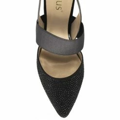 Black & Diamante Joie Slingback Court Shoes | Lotus -Lotus Shop black diamante joie slingback court shoes lotus p13407 32191 medium