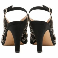 Black & Diamante Natalia Peep-Toe Sandals | Lotus -Lotus Shop black diamante natalia peep toe sandals lotus p12915 30297 medium