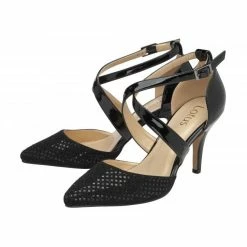 Lotus Shop -Lotus Shop black diamante sophia court shoes lotus p13404 32413 medium