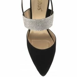 Black & Diamante Violette Slingback Court Shoes | Lotus 9 Black & Diamante Violette Slingback Court Shoes | Lotus -Lotus Shop black diamante violette slingback court shoes lotus p13619 33056 medium
