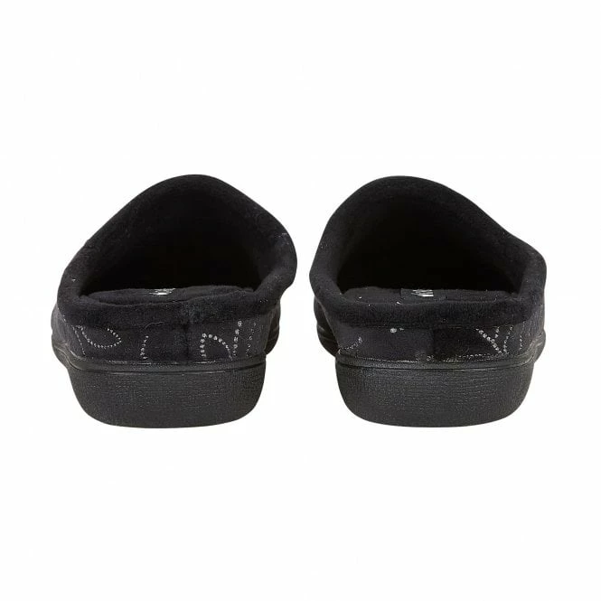 Black Elizabeth Textile Mule Slippers | Lotus 5 Black Elizabeth Textile Mule Slippers | Lotus - Image 3