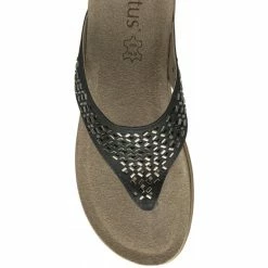 Black Ferarra Flat Toe-Post Sandals | Lotus -Lotus Shop black ferarra flat toe post sandals lotus p13173 31452 medium