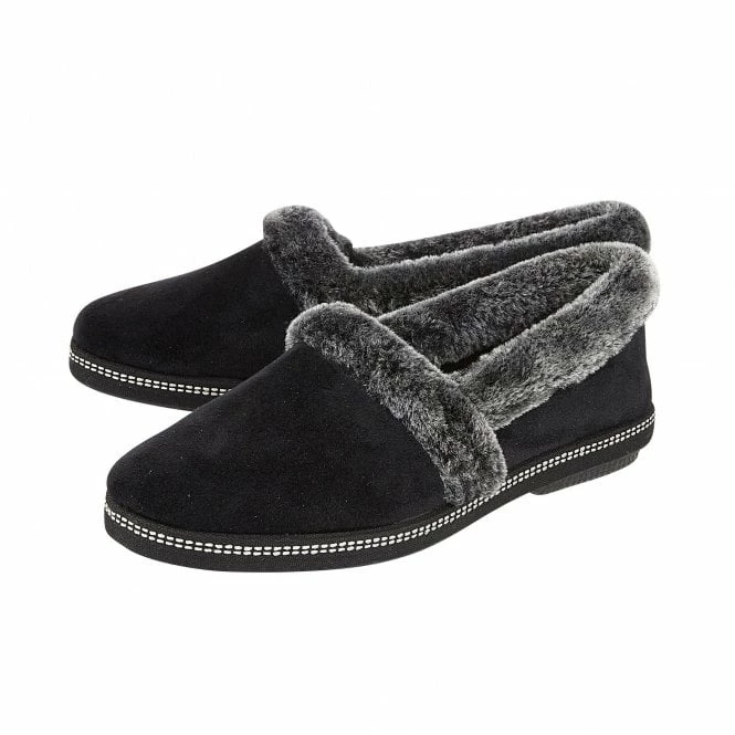 Black Greta Textile Slippers | Lotus 4 Black Greta Textile Slippers | Lotus - Image 2