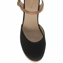 Black Katie Espadrille Wedge Shoes | Lotus -Lotus Shop black katie espadrille wedge shoes lotus p13780 33316 medium