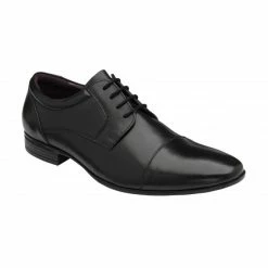 Black Leather Banwell Lace-Up Oxford Shoes | Lotus
