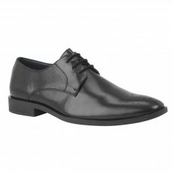 Black Leather Cameron Lace-Up Shoes | Lotus