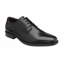 Black Leather Chesham Lace-Up Derby Shoes | Lotus