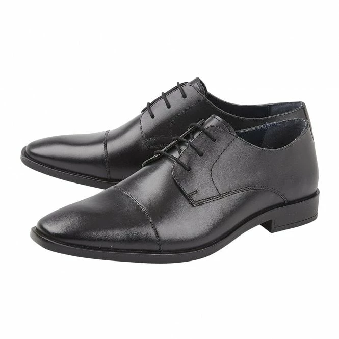Black Leather Euston Lace-Up Derby Shoes | Lotus 4 Black Leather Euston Lace-Up Derby Shoes | Lotus - Image 2