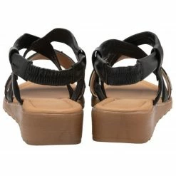 Black Leather Evette Open-Toe Sandals | Lotus -Lotus Shop black leather evette open toe sandals lotus p13684 32807 medium