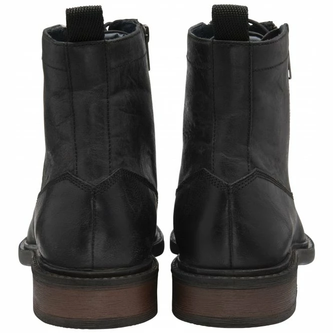 Black Leather Harry Zip-Up Ankle Boots | Lotus 5 Black Leather Harry Zip-Up Ankle Boots | Lotus - Image 3