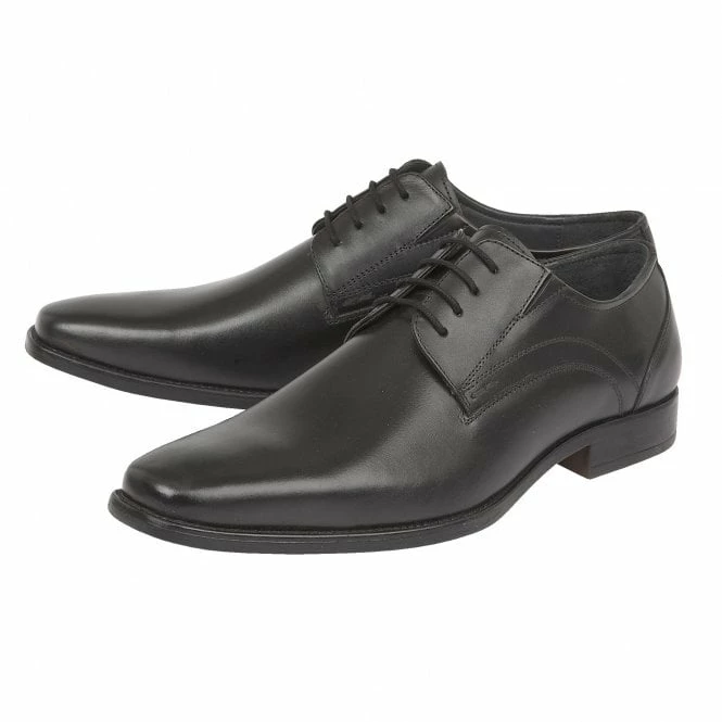 Black Leather Huntington Lace-Up Shoes | Lotus 4 Black Leather Huntington Lace-Up Shoes | Lotus - Image 2
