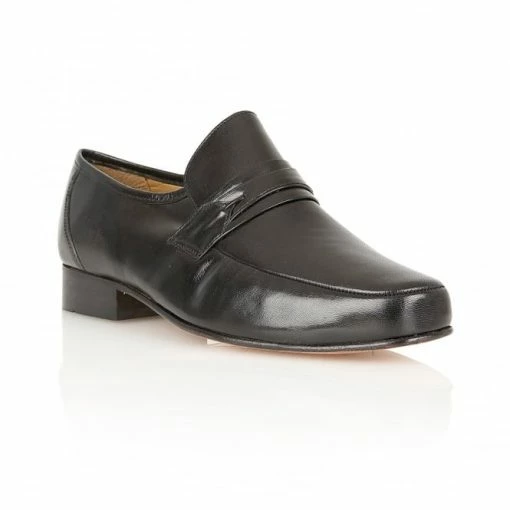 Black Leather Regent Loafers | Rombah Wallace -Lotus Shop black leather regent loafers rombah wallace p11 6766 medium