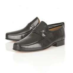Lotus Shop -Lotus Shop black leather regent loafers rombah wallace p11 6767 medium