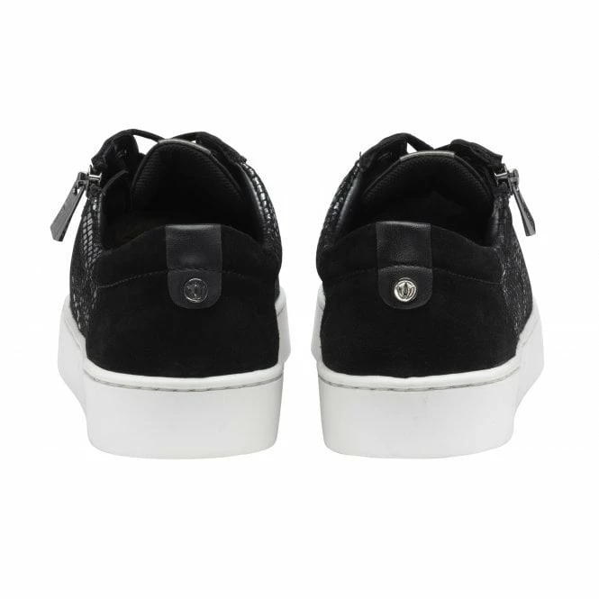 Black Leather & Snake-Print Sky Casual Trainers | Stressless By Lotus 5 Black Leather & Snake-Print Sky Casual Trainers | Stressless By Lotus - Image 3