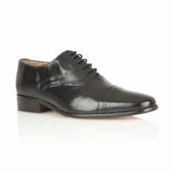 Black Leather Westminster Shoes | Rombah Wallace