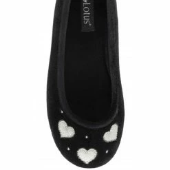 Black Lois Ballerina Slippers | Lotus -Lotus Shop black lois ballerina slippers lotus p13124 31005 medium