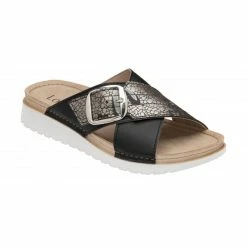 Black Marta Mule Sandals | Lotus