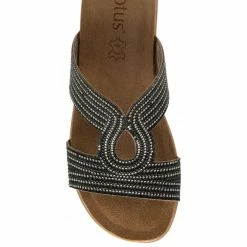 Black Nadya Open-Toe Mule Sandals | Lotus -Lotus Shop black nadya open toe mule sandals lotus p13689 32836 medium