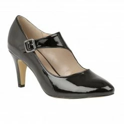 Black Patent Laurana Court Shoes | Lotus