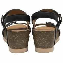 Black & Snake-Print Leather Brynlee Open-Toe Wedge Sandals | Lotus -Lotus Shop black snake print leather brynlee open toe wedge sandals lotus p13663 32703 medium