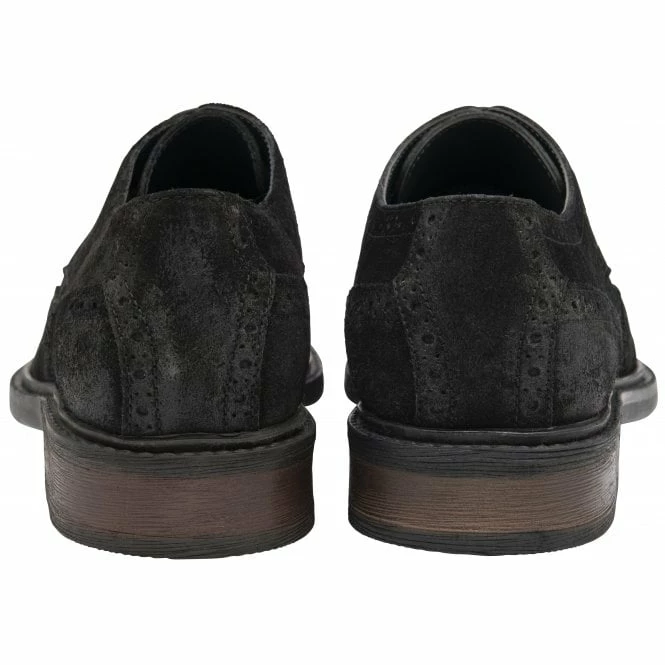 Black Suede Dunford Lace-Up Brogues | Lotus 5 Black Suede Dunford Lace-Up Brogues | Lotus - Image 3