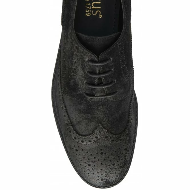 Black Suede Dunford Lace-Up Brogues | Lotus 6 Black Suede Dunford Lace-Up Brogues | Lotus - Image 4