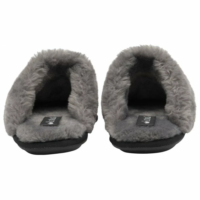 Black Suede Eldora Mule Slippers | Lotus 5 Black Suede Eldora Mule Slippers | Lotus - Image 3