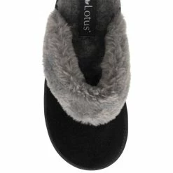 Black Suede Eldora Mule Slippers | Lotus 9 Black Suede Eldora Mule Slippers | Lotus -Lotus Shop black suede eldora mule slippers lotus p13534 32087 medium