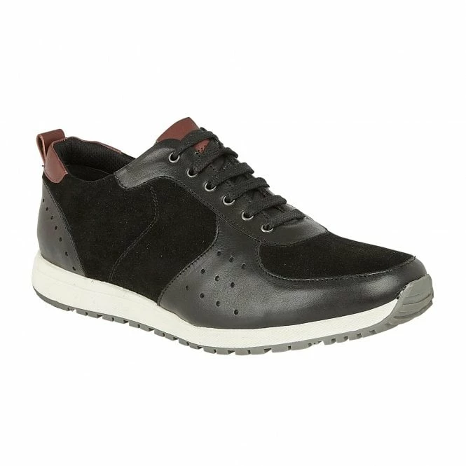 Black Suede & Leather Abel Trainers | Lotus 3 Black Suede & Leather Abel Trainers | Lotus