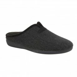 Black Textile Albert Slippers | Lotus