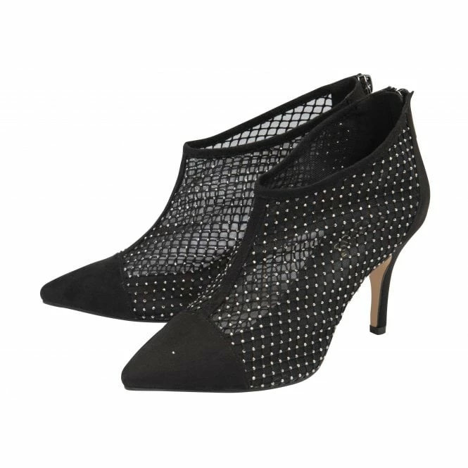 Black Textile Alexandra Shoe-Boots | Lotus 4 Black Textile Alexandra Shoe-Boots | Lotus - Image 2
