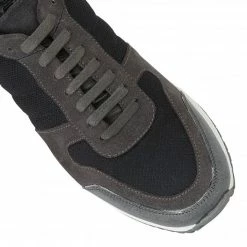 Black Textile & Grey Leather Barrie Trainers | Lotus -Lotus Shop black textile grey leather barrie trainers lotus p12747 29558 medium