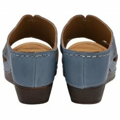 Blue Leather Genevieve Mule Sandals | Lotus -Lotus Shop blue leather genevieve mule sandals lotus p13669 32755 medium