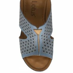 Blue Leather Genevieve Mule Sandals | Lotus -Lotus Shop blue leather genevieve mule sandals lotus p13669 32756 medium