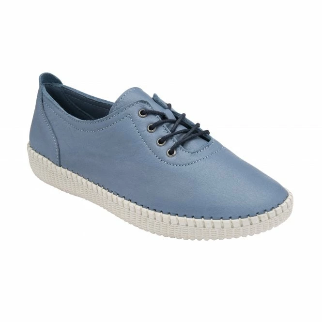 Blue Leather Juliana Lace-Up Shoes | Lotus 3 Blue Leather Juliana Lace-Up Shoes | Lotus