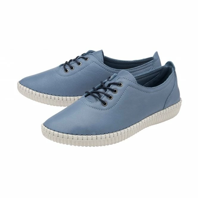 Blue Leather Juliana Lace-Up Shoes | Lotus 4 Blue Leather Juliana Lace-Up Shoes | Lotus - Image 2
