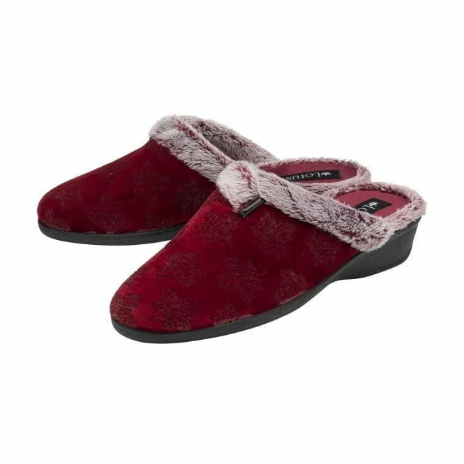 Bordo Polly Mule Slippers | Lotus 4 Bordo Polly Mule Slippers | Lotus - Image 2