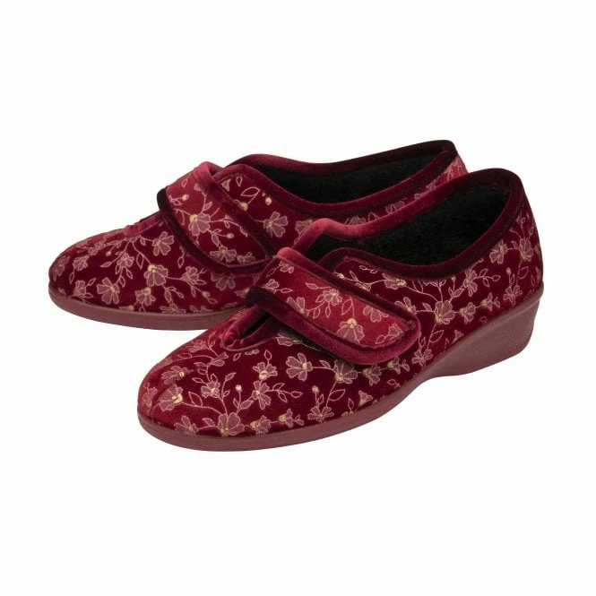Bordo Wilma Strap Fastener Full Shoe Slippers | Lotus 4 Bordo Wilma Strap Fastener Full Shoe Slippers | Lotus - Image 2