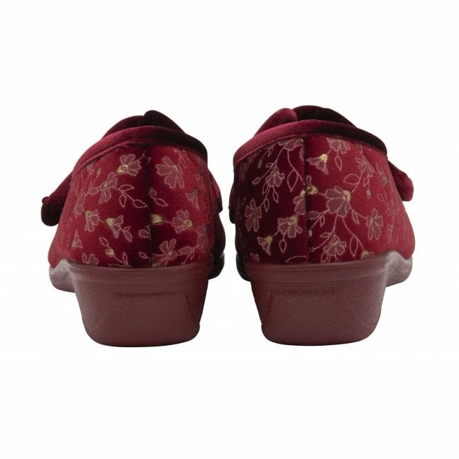 Bordo Wilma Strap Fastener Full Shoe Slippers | Lotus 5 Bordo Wilma Strap Fastener Full Shoe Slippers | Lotus - Image 3