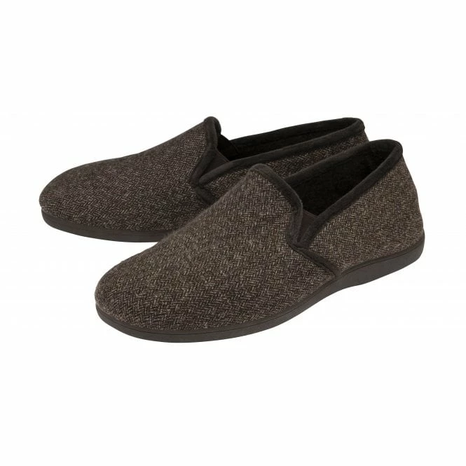 Brown Austin Textile Full Shoe Slippers | Lotus 4 Brown Austin Textile Full Shoe Slippers | Lotus - Image 2