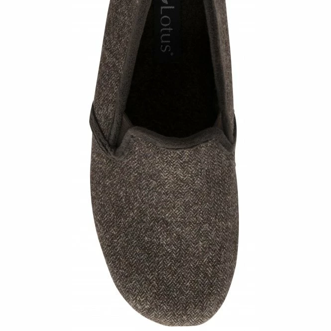 Brown Austin Textile Full Shoe Slippers | Lotus 6 Brown Austin Textile Full Shoe Slippers | Lotus - Image 4
