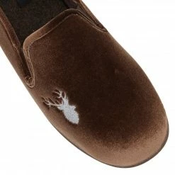 Brown Clarence Velour Slippers | Lotus -Lotus Shop brown clarence velour slippers lotus p12865 29698 medium