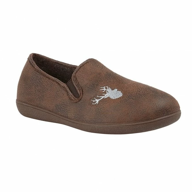 Brown Claude Full Shoe Slippers | Lotus 3 Brown Claude Full Shoe Slippers | Lotus
